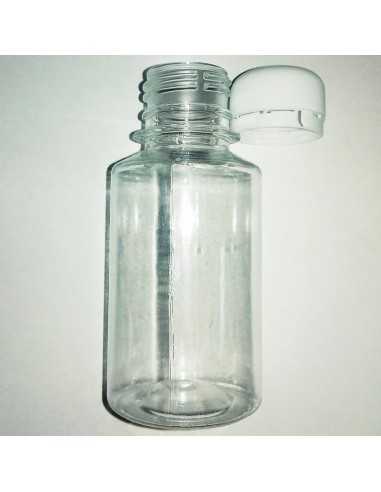 Бутылка прозрачная пластиковая с герметичной винтовой крышкой, 100 мл