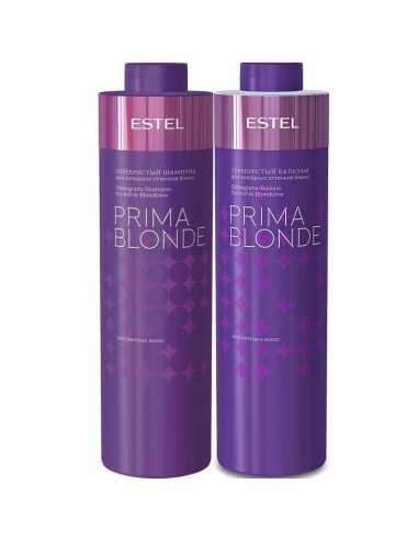 Серебристый шампунь для холодных оттенков блонд ESTEL PRIMA BLONDE + Бальзам, 1000 мл