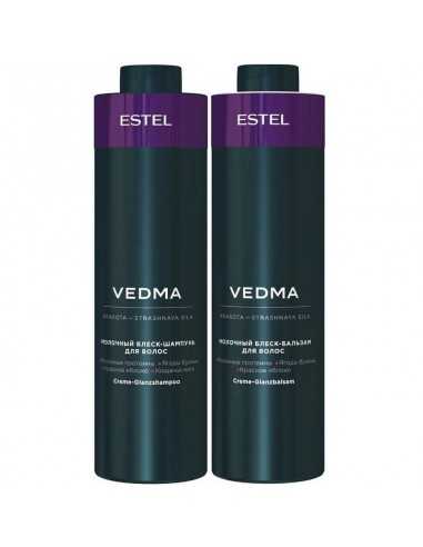 Молочный блеск-шампунь для волос VEDMA 1000 мл и бальзам 1000 мл, ESTEL