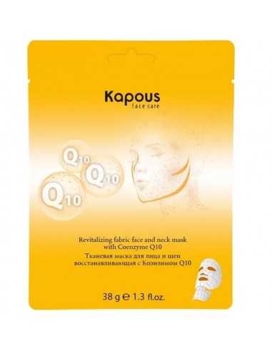 Тканевая маска для лица и шеи восстанавливающая с Коэнзимом Q10, 38 гр., Kapous